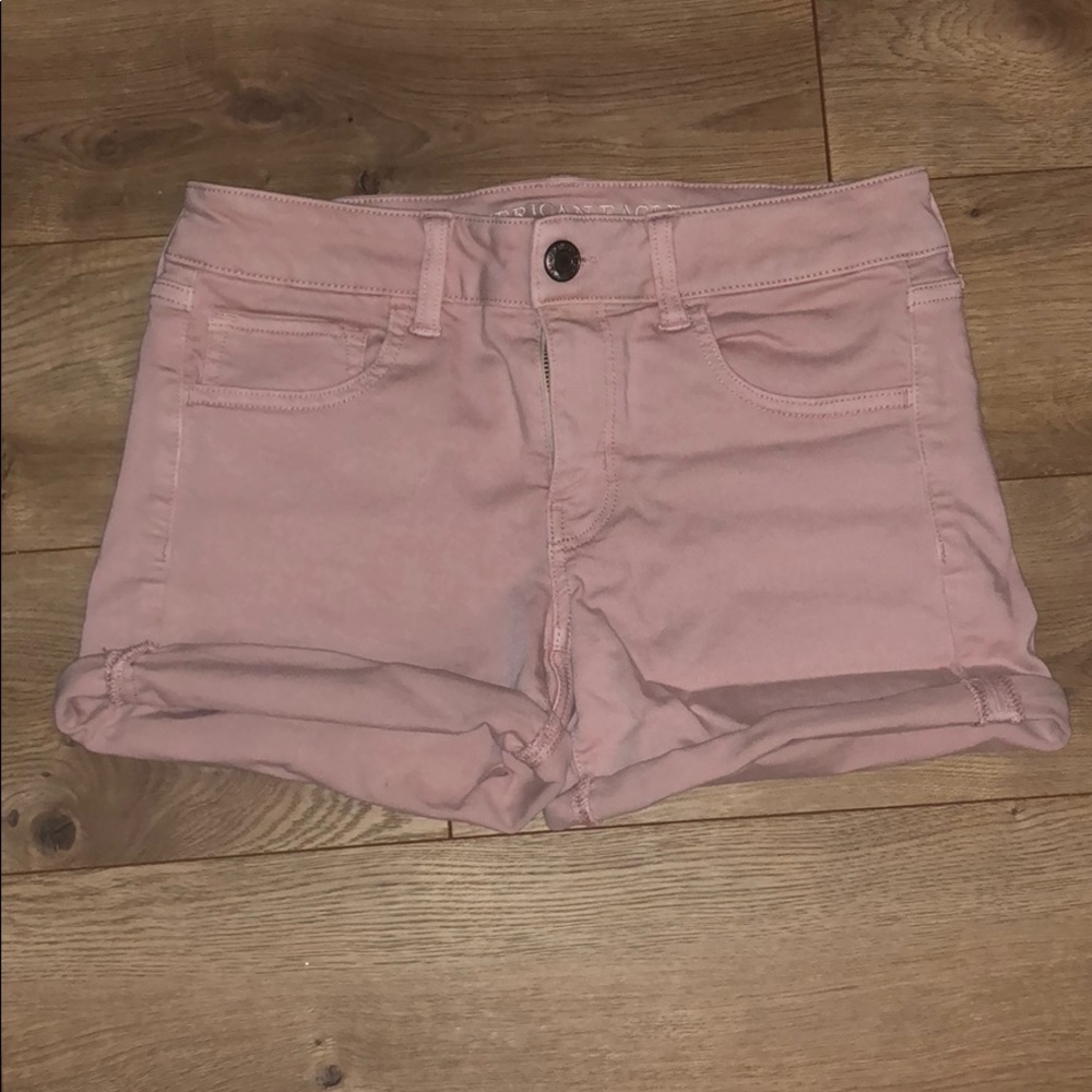 American Eagle blush pink midi shorts